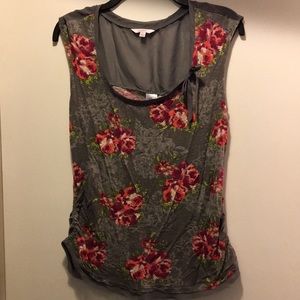 Sleeveless floral top